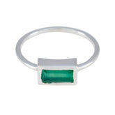 Green Onyx Solitaire American Silver Green Gemstone Delicate Romantic Ring Jewellery