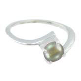 Pearl Solitaire Korean 92.5 Silver White Gemstone Dainty Glamorous Ring Jewelry