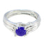 Indian Blue Sapphire Solitaire French 925 Silver Blue Gems Classic Fairytale Ring Jewellery