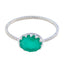Indian Emerald Solitaire Japanese 92.5 Silver Green Gemstones Elegant Twist Ring Jewelry