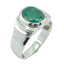 Indian Emerald Solitaire African 925 Silver Green Gemstones Eye catching propsel Ring Jewellery