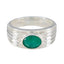 Indian Emerald Solitaire Egyptian Silver Green Gems Eye catching propsel Ring Jewelry