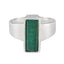 Indian Emerald Solitaire Indian Silver Green Gemstone Eye catching Trendy Ring Jewellery