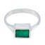 Indian Emerald Solitaire Egyptian 925 Sterling Silver Green Gemstone Featherlight Feminine Ring Jewellery