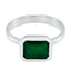 Indian Emerald Solitaire Moroccan Silver Green Gemstone Tiny Contemporary Ring Jewelry