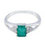 Indian Emerald Halo American Silver Green Gemstones Dainty Boho Ring Jewelry