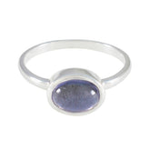 Iolite Solitaire Japanese 92.5 Silver Blue Gemstones Dainty Contemporary Ring Jewelry