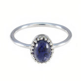 Iolite Solitaire Turkish 925 Silver Blue Gemstones Delicate Glamorous Ring Jewelry