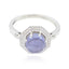 Iolite Solitaire American Silver Blue Gemstone Whisper thin Luxurious Ring Jewellery