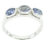 Iolite Trilogy Japanese Sterling Silver Blue Gemstone Dainty Feminine Ring Jewellery