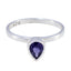 Iolite Solitaire Japanese Sterling Silver Blue Gemstones Delicate Heart Ring Jewellery