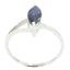 Iolite Solitaire Turkish 925 Sterling Silver Blue Gemstone Elegant Modern Ring Jewelry