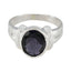 Iolite Solitaire African Silver Blue Gemstone Tiny Modern Ring Jewellery