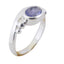 Iolite Solitaire Turkish Silver Blue Gemstones Delicate Luxurious Ring Jewelry