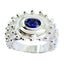 Iolite Solitaire Indian 925 Silver Blue Gemstones Essential Retro Ring Jewelry