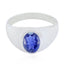 Iolite Solitaire African Silver Blue Gemstone Minimal Artisan Ring Jewellery