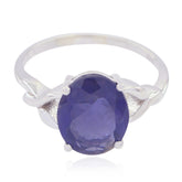 Iolite Solitaire Egyptian 925 Silver Blue Gemstone Featherlight Heritage Ring Jewellery