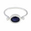 Iolite Solitaire American Sterling Silver Blue Gemstones Dainty Trendy Ring Jewelry