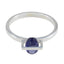 Iolite Solitaire American 92.5 Silver Blue Gemstone Delicate Feminine Ring Jewellery