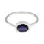 Iolite Solitaire Turkish Silver Blue Gemstone Elegant Glamorous Ring Jewellery