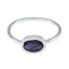 Iolite Solitaire Japanese Sterling Silver Blue Gems Elegant Sophisticated Ring Jewellery
