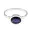 Iolite Solitaire Turkish 925 Sterling Silver Blue Gems Dainty Abstract Ring Jewellery