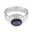 Iolite Solitaire Russian 92.5 Silver Blue Gemstone Classic Fairytale Ring Jewellery