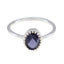Iolite Solitaire American 92.5 Silver Blue Gems Delicate Sophisticated Ring Jewellery