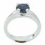 Iolite Solitaire French 925 Sterling Silver Blue Gemstones Tiny Contemporary Ring Jewellery