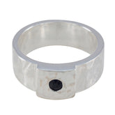 Iolite Solitaire German 92.5 Silver Blue Gemstone Essential Signet Band Jewellery