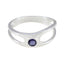 Iolite Solitaire Turkish Sterling Silver Blue Gems Whisper thin Feminine Ring Jewellery