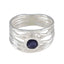 Iolite Solitaire Latin American 925 Silver Blue Gemstones Eye catching Rope Wire Band Jewelry