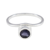 Iolite Solitaire Turkish Sterling Silver Blue Gemstone Delicate Glamorous Ring Jewellery