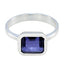 Iolite Solitaire Egyptian Sterling Silver Blue Gemstones Tiny Abstract Ring Jewellery