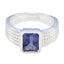 Iolite Solitaire Egyptian 925 Silver Blue Gemstone Mid weight Fairytale Ring Jewellery