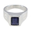 Iolite Solitaire African 925 Sterling Silver Blue Gemstones Versatile Contemporary Ring Jewelry