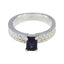 Iolite Solitaire Egyptian Silver Blue Gemstones Eye catching Contemporary Ring Jewelry