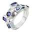 Iolite Trilogy African 92.5 Silver Blue Gems Versatile Trendy Ring Jewellery