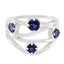 Iolite quarter Indian 925 Silver Blue Gemstones Versatile Abstract Ring Jewellery