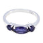 Iolite Trilogy Japanese Silver Blue Gemstones Whisper thin Sophisticated Ring Jewelry