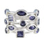 Iolite multiple Indian 925 Sterling Silver Blue Gems Eye catching Modern Ring Jewelry