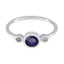 Iolite Trilogy Japanese 92.5 Silver Blue Gemstone Elegant Abstract Ring Jewellery