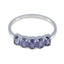 Iolite Penta Turkish 925 Silver Blue Gemstone Delicate Modern Ring Jewelry