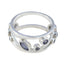 Iolite multiple African 925 Sterling Silver Blue Gems Mid weight Bubble Band Jewelry