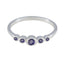 Iolite Penta Japanese 925 Silver Blue Gemstones Elegant Trendy Ring Jewelry