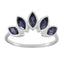 Iolite Penta American 92.5 Silver Blue Gemstones Delicate crown Ring Jewelry