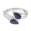Iolite Toi et Moi Turkish 925 Silver Blue Gemstones Whisper thin Fairytale Ring Jewellery