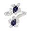 Iolite Toi et Moi French 925 Silver Blue Gemstone Minimal Artisan Ring Jewelry