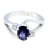Iolite Halo Turkish 925 Silver Blue Gems Whisper thin Modern Ring Jewelry