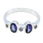 Iolite Halo Turkish Sterling Silver Blue Gems Dainty Romantic Ring Jewellery